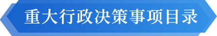 重大行政决策事项目录